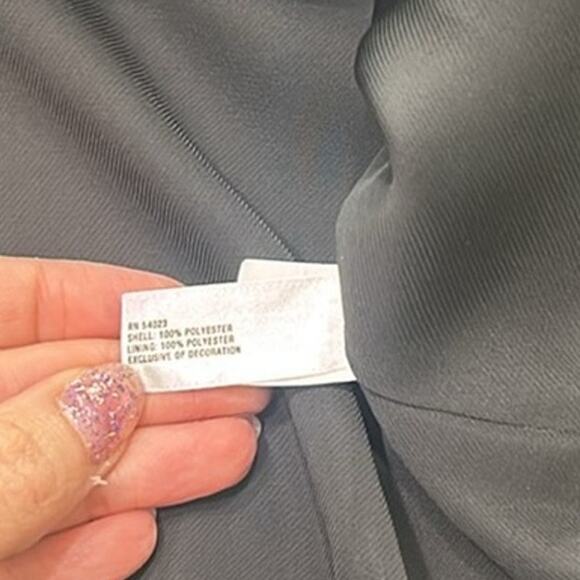 Gap- black a line skirt- lace bottom- lined- with pockets black Sz 8 side zip - Picture 10 of 10